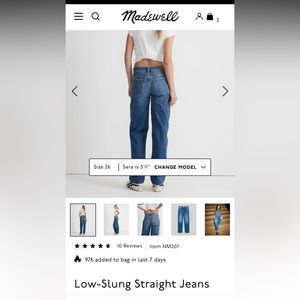 Madewell Low Slung Straight Jeans